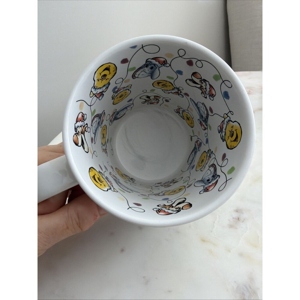 Disney Winnie the Pooh Christmas Mug Piglet Tigger Eeyore Holiday Cup - Picture 9 of 9